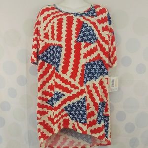 LuLaRoe Irma Flag 4th of July Patriotic Tunic SM
